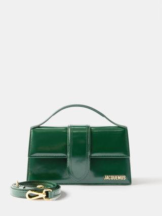 Jacquemus + Bambino Large Patent-Leather Top-Handle Bag