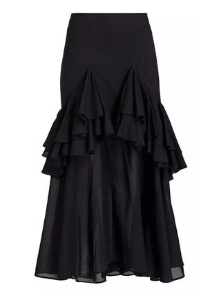 Toteme + Black Tiered Cotton Coja Skirt Main