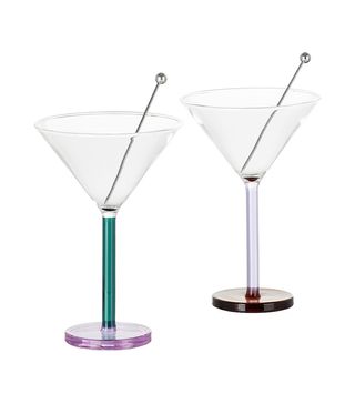 Sophie Lou Jacobsen + Multicolor Piano Cocktail Glass Set, 3.5 oz
