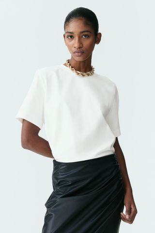 H&M + Shoulder-Pad T-Shirt