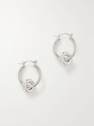 Laura Lombardi + Isola Recycled Platinum-Plated Hoop Earrings
