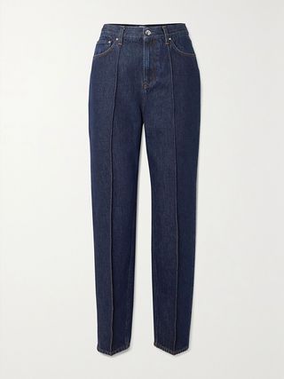 Toteme + High-Rise Tapered Organic Jeans