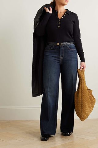 L'Agence + Alicent High-Rise Wide-Leg Jeans