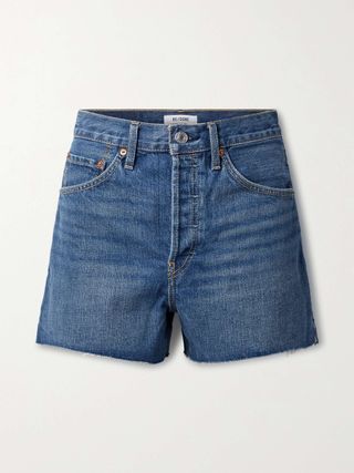 RE/DONE + 50s Frayed Denim Shorts