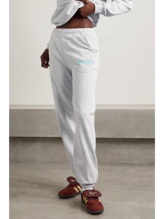 Sporty & Rich + Rizzoli Printed Cotton-Jersey Track Pants