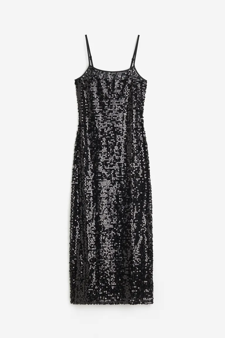 H&M + Sequined Slip Dress