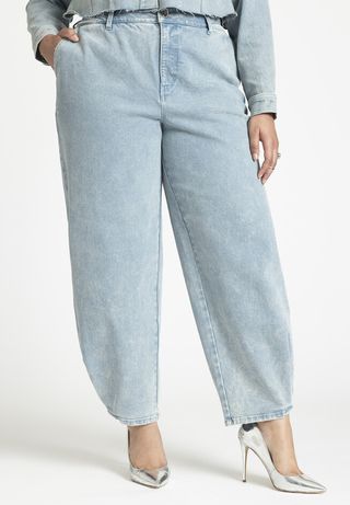 Eloquii + Slouchy Distressed Jean