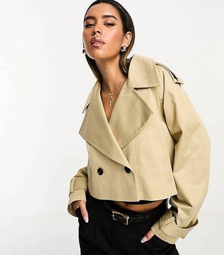 ASOS Design + Cropped Trench Coat