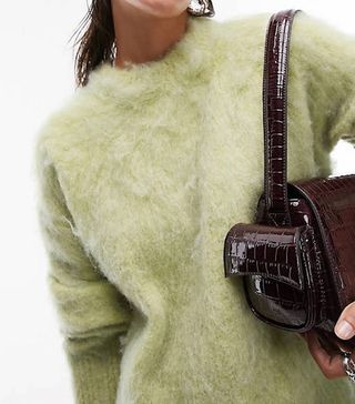 Topshop + Knitted Fluffy Sweater