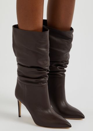 Paris Texas + Slouchy 85 Leather Mid-Calf Boots