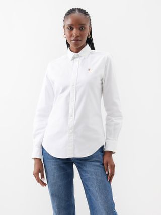 Polo Ralph Lauren + Logo-Embroidered Cotton Oxford Shirt