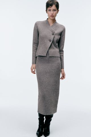 Zara + Knit Wrap Cardigan