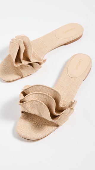 Larroude + Ivy Ruffle Sandals