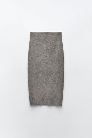 Zara + Straight Knit Skirt