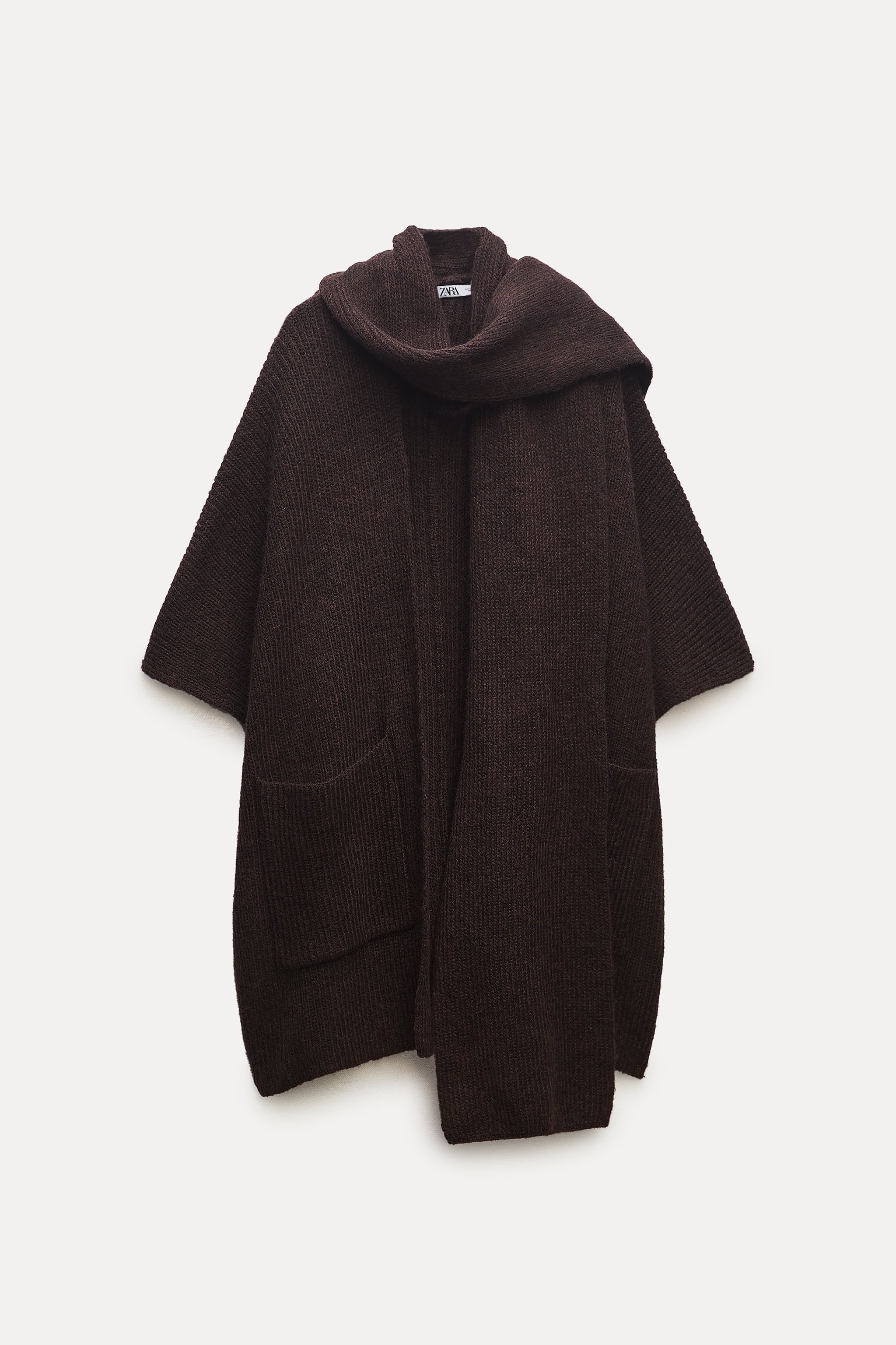 Zara + Shawl Collar Knit Jacket