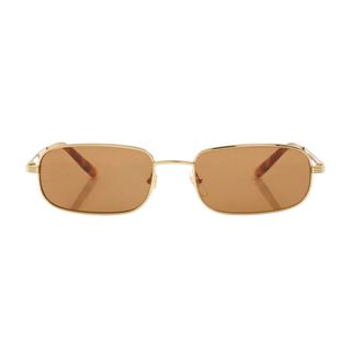 Gucci + Rectangular Sunglasses in Gold