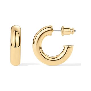 Pavoi + 14k Yellow Gold Plated Lightweight Chunky Open Hoops