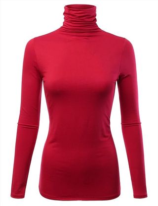 Fashionolic + Womens Premium Long Sleeve Turtleneck Lightweight