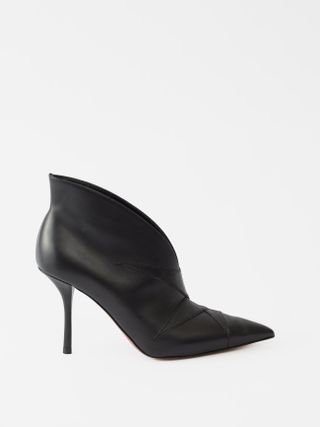 Alaïa + Topstitched 90 leather heeled boots
