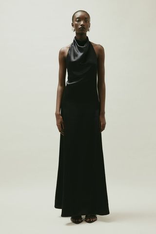 H&M + Silk-Blend Halterneck Dress
