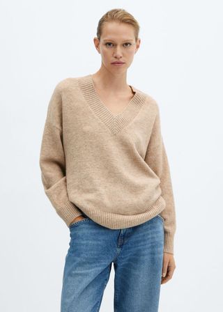Mango + Oversized V-Neck Sweater