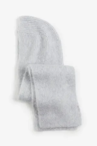 H&M + Mohair-Blend Hooded Scarf