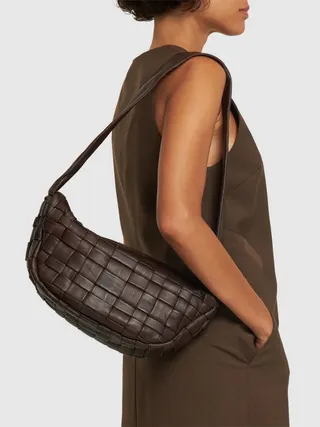 St. Agni + Crescent Leather Shoulder Bag