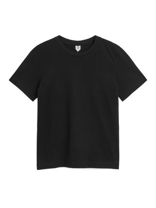 Arket + Crew-Neck T-Shirt in Black
