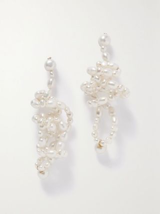 Pearl OCTOPUSS.Y + White Lotus Gold-Plated Pearl Earrings