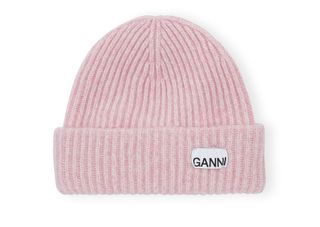 Ganni + Oversized Wool Ribbed Beanie