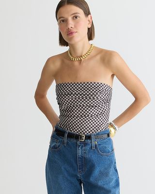 J.Crew + Collection Ruched Strapless Top