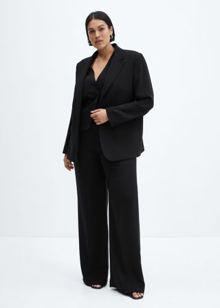 Mango + Straight-Fit Suit Blazer