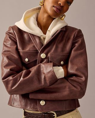 J.Crew + Collection Leather Lady Jacket