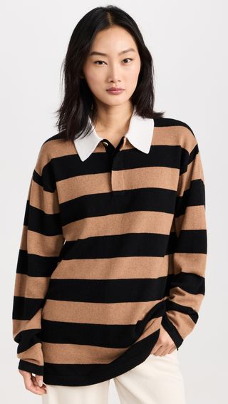 Guest in Residence + Striped Rugby Cashmere Sweater