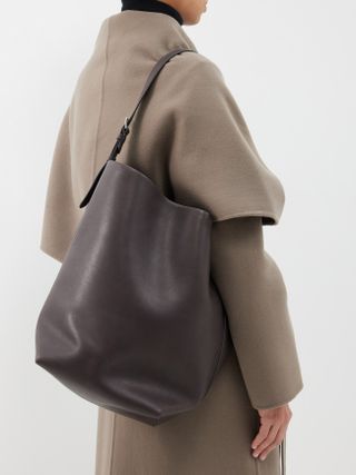 The Row + Park Large Leather Tote Bag