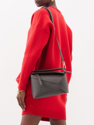Loewe + Puzzle Grained-Leather Cross-Body Bag