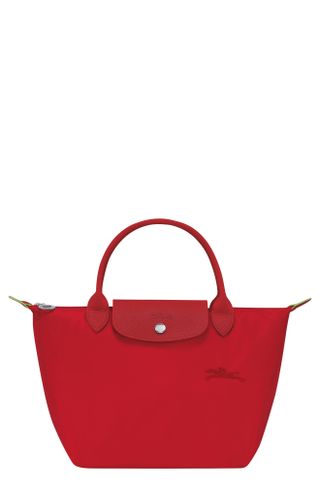 Longchamp + Le Pliage Green Recycled Canvas Top Handle Bag