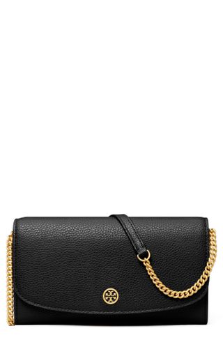 Tory Burch + Robinson Leather Wallet on a Chain