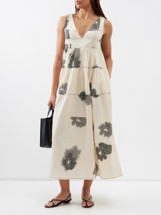 Lovebirds + Floral-Print Cotton Seersucker Dress