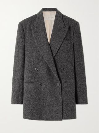 Dries Van Noten + Oversized Double-Breasted Wool Jacket