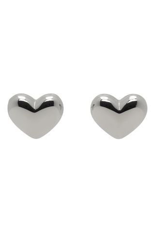 Marland Backus + Ssense Exclusive Silver Lonely Heart Earrings