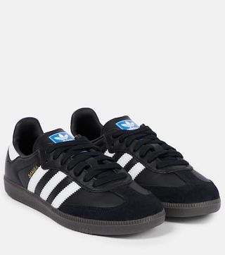 Adidas + Samba OG Leather Sneakers in Black
