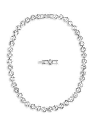 Swarovski + Angelic Swarovski Crystal Rhodium-Plated Necklace