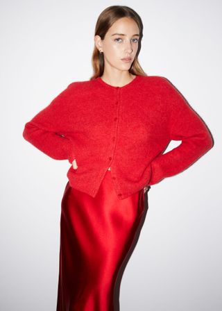 & Other Stories + Knitted Cardigan in Red