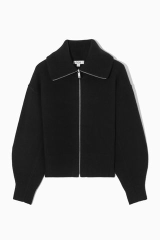 COS + Waisted Knitted Wool Bomber Jacket