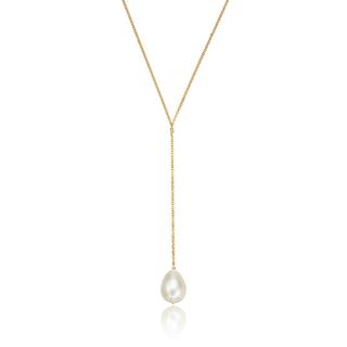 Lily & Roo + Gold Large Pearl Necklace