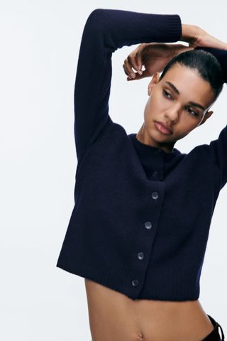 Zara + Basic 100% Wool Cardigan