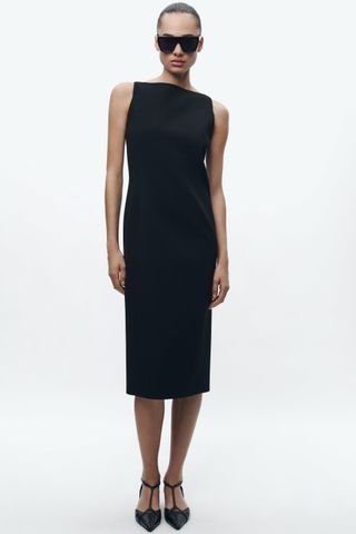 Zara + ZW Collection Slit Midi Dress