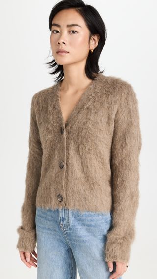 Madewell + Brushed N Neck Cardigan Sweater