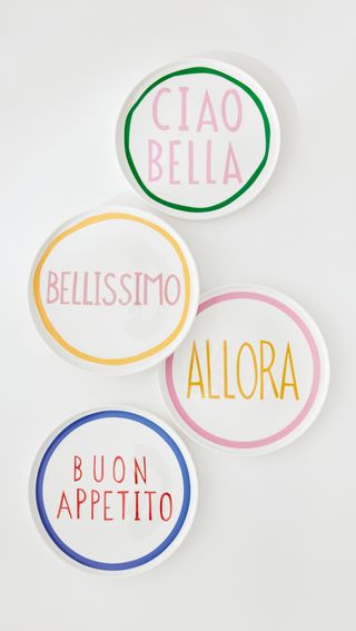 In the Roundhouse + In the Roundhouse Italian Words Plate Set
